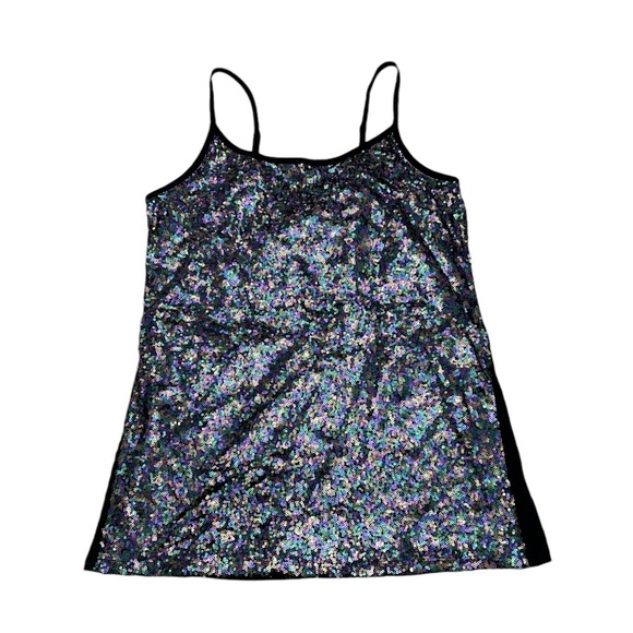 NWT Torrid Plus Size 1 1X SEQUIN FOXY CAMI - PURPLE/MULTICOLOR - Picture 7 of 11